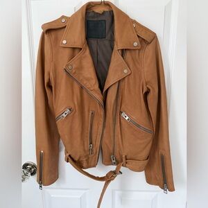 ALLSAINTS Limited Edition Tan Leather Motorcycle Jacket